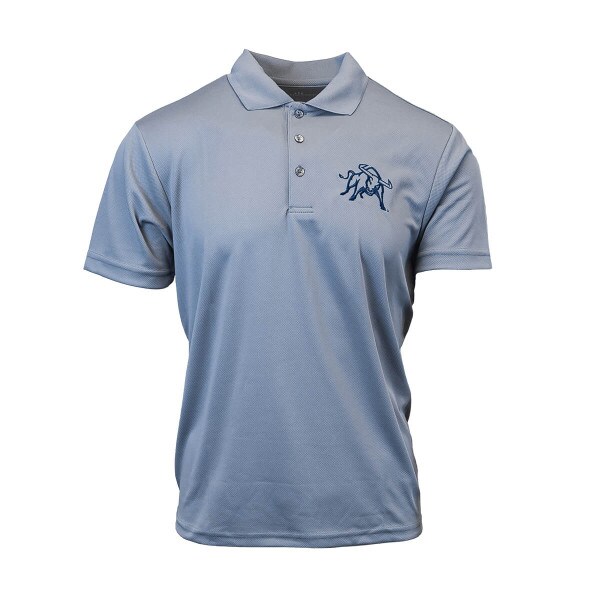 Gray, Aggie Bull, Polo, Men's